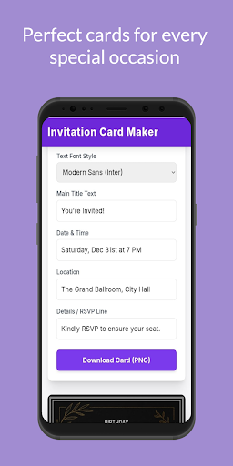 Invitation Card Maker ekran görüntüsü