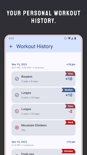 Workout Randomizer - ExerSpin ekran görüntüsü