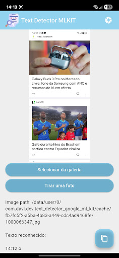 Text Detector MLKIT ekran görüntüsü