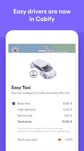 Easy Taxi, a Cabify app ekran görüntüsü