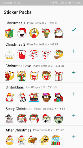 Emojidom Noel, Yeni Yıl etiket ekran görüntüsü