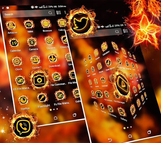Fire Flower Launcher Theme ekran görüntüsü