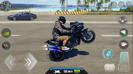 Real Bike Driving Racing Games ekran görüntüsü