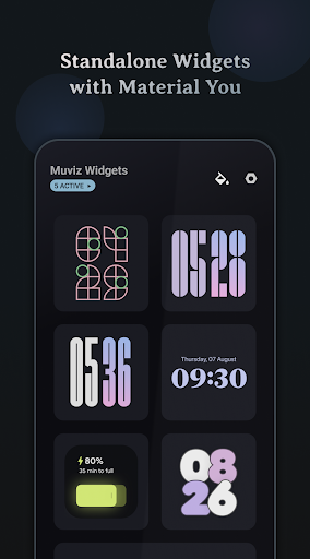 Muviz Widgets: Clock, Music., ekran görüntüsü