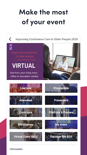 BGS Virtual Events ekran görüntüsü