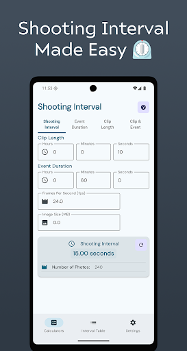 Timelapse Calculator ekran görüntüsü