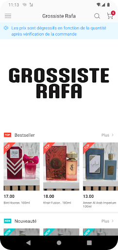 Grossiste Rafa ekran görüntüsü