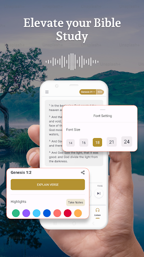 Holy Bible Launcher: KJV+Audio ekran görüntüsü