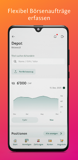 Migros Bank E-Banking ekran görüntüsü