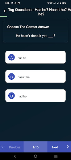 Master English Grammar MCQ ekran görüntüsü