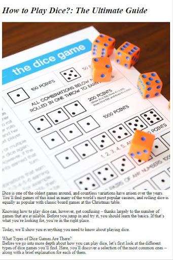 How to Play Dice ekran görüntüsü