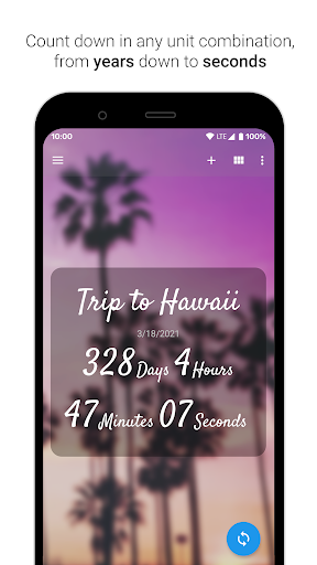 Time Until: Countdowns, Widget ekran görüntüsü