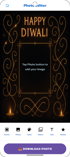 Happy Diwali Photo Frame ekran görüntüsü