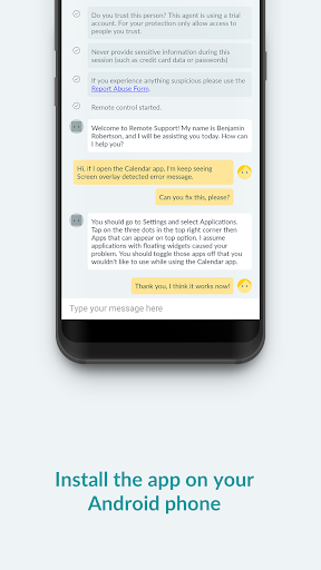 GoToAssist Support - Customer ekran görüntüsü