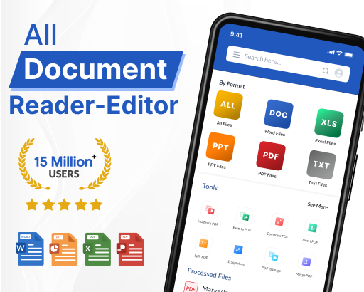 Word, PDF, XLS, PPT: A1 Office ekran görüntüsü