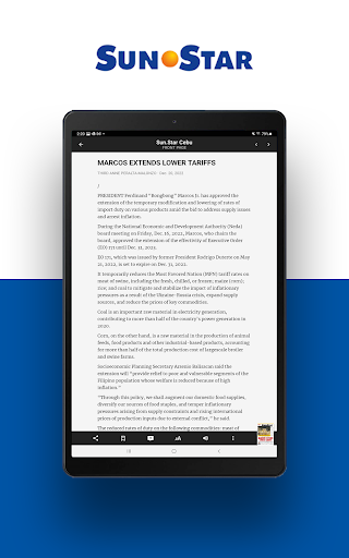 Sun.Star E-paper ekran görüntüsü