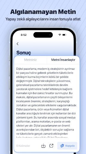 Ai Humanizer & Detector ekran görüntüsü