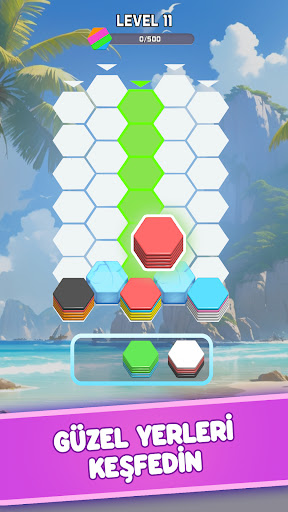 Hexa Tris: Dünya Turu Bulmaca ekran görüntüsü