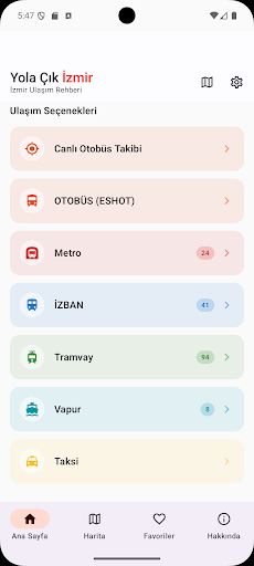 İzmir Toplu Ulaşım Rehberi Ai ekran görüntüsü