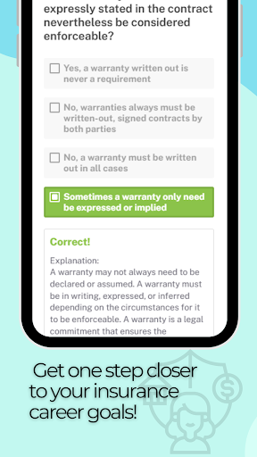 P&C Insurance Practice Test ekran görüntüsü