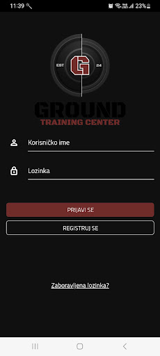 GROUND trening centar ekran görüntüsü