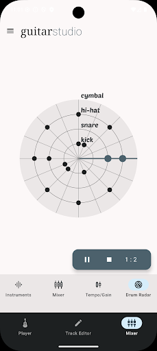 guitar studio - chord progress ekran görüntüsü