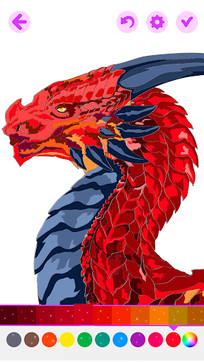 Magic Dragon Coloring Book ekran görüntüsü