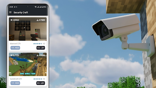 Security + Camera mod for MCPE ekran görüntüsü