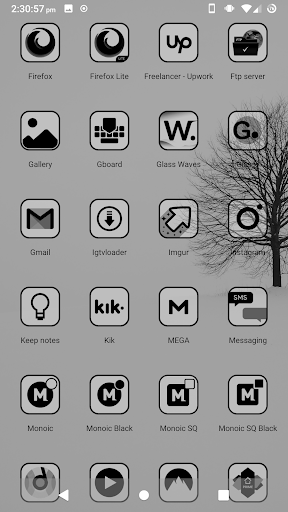 Monoic SQ Black Icon Pack ekran görüntüsü