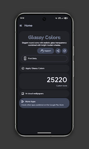 Glassy Colors Icons ekran görüntüsü