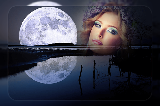 Gece fotoğraf çerçevesi ekran görüntüsü