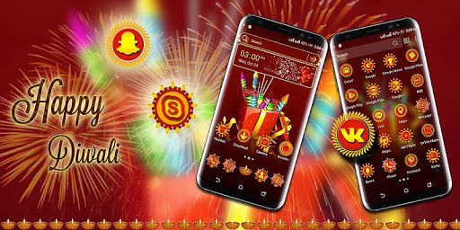 Diwali Crackers Launcher Theme ekran görüntüsü