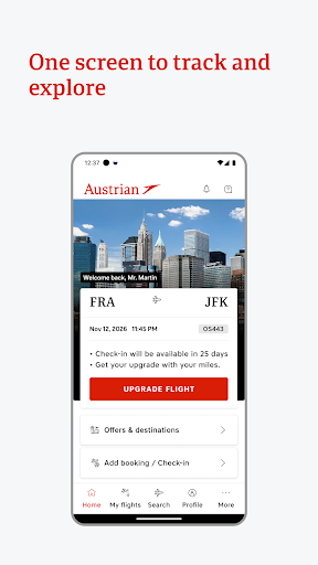 Austrian Airlines ekran görüntüsü