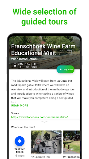 Franschhoek SmartGuide ekran görüntüsü