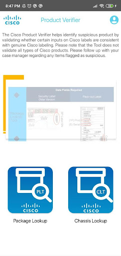 Cisco Product Verifier ekran görüntüsü