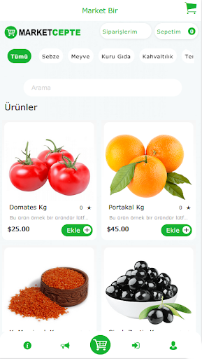 Market Cepte ekran görüntüsü