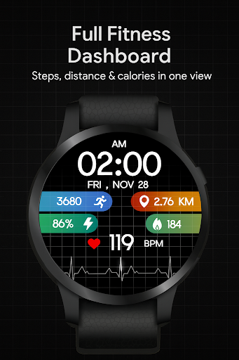Heart Rate Digital WatchFace ekran görüntüsü