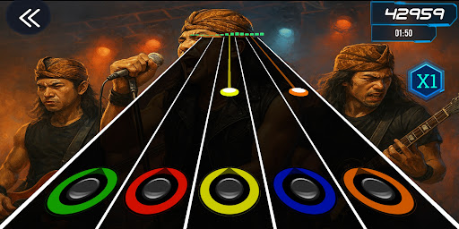 Guitar Indonesia Hero ekran görüntüsü