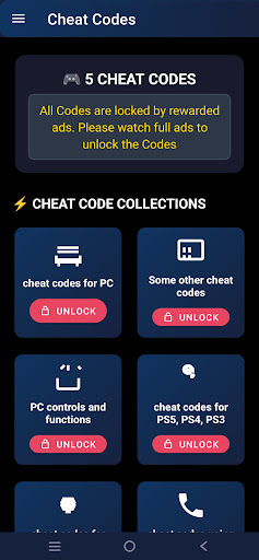 GTA 5 Cheat Codes ekran görüntüsü