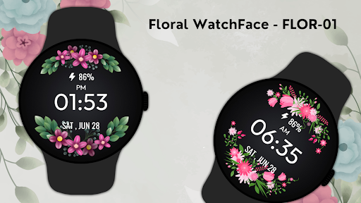 Floral WatchFace - FLOR-01 ekran görüntüsü