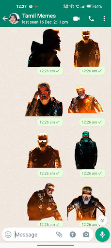 Ajith Thunivu Stickers ekran görüntüsü