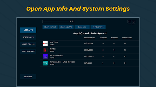 Background Apps & Processes ekran görüntüsü