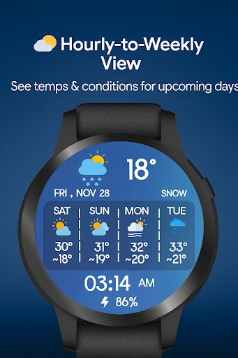 Weather Forecast for Wear OS ekran görüntüsü