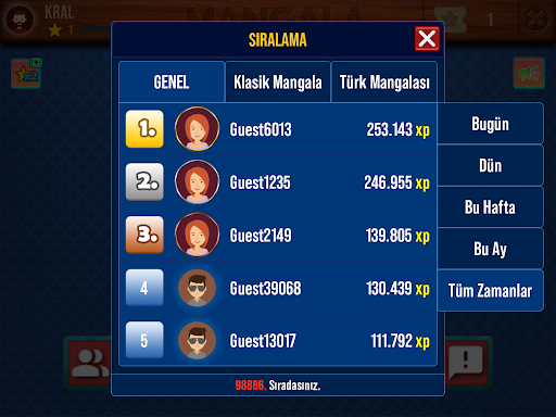 Mangala Türk Online Zeka Oyunu ekran görüntüsü