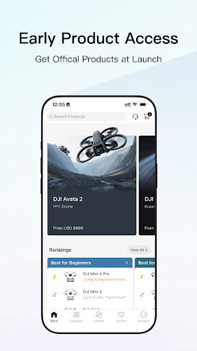 DJI Store - Try Virtual Flight ekran görüntüsü