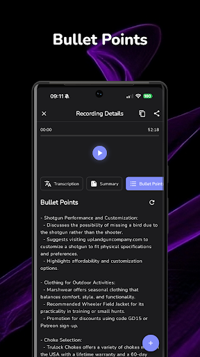 AI Note Taking, Memo: NoteHive ekran görüntüsü
