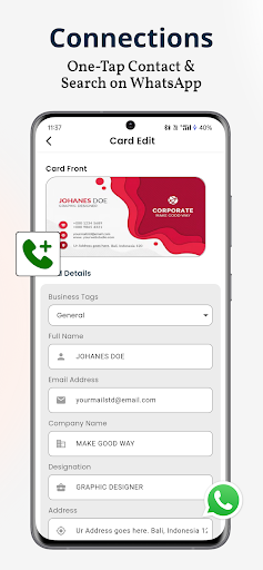Visiting Card Scanner ekran görüntüsü