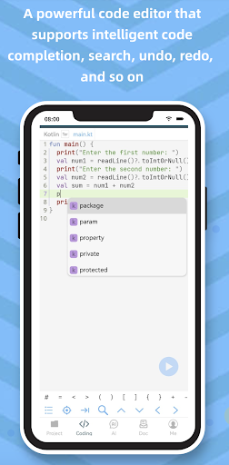 KtCoder - Kotlin IDE with AI ekran görüntüsü