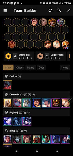 Builds for TFT - LoLChess ekran görüntüsü