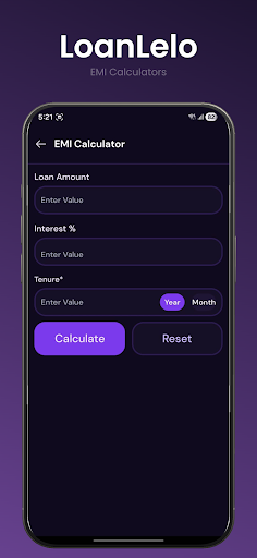 LoanLelo EMI Loan Calculator ekran görüntüsü